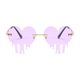 thumbnail image 1 of Gafas de sol con forma de corazón derretido para mujer, con personalidad irregular, para exteriores. púrpura, 1 of 5