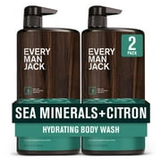 Every Man Jack Men’s Hydrating Body Wash for All Skin Types - Cleanse and Hydrate Skin with Naturally Derived Marine Extracts, Coconut Oil, and a Sea Minerals + Citron Scent - 33.8 fl. oz. -