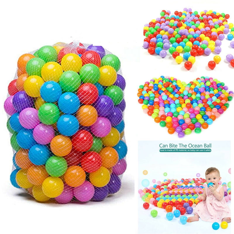 55mm） Ball Pit Balls Plastic Playballs for Kids 2.17In 50pcs Colorful Ball Fun Ball Soft Plastic Ocean Ball Baby Kid Toy （Blue,White 