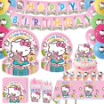 thumbnail image 1 of Figura de Anime desechable de gatito para fiesta, Sanrio, feliz cumpleaños, vajilla de Hello Kitty, plato, servilletas, juguete para niña, Baby Shower, regalo para niños, 1 of 5