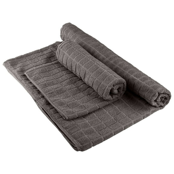 Wakeman Yoga Towel Set - 72x24 Nonslip Towel for Hot Yoga and Pilates, Gray