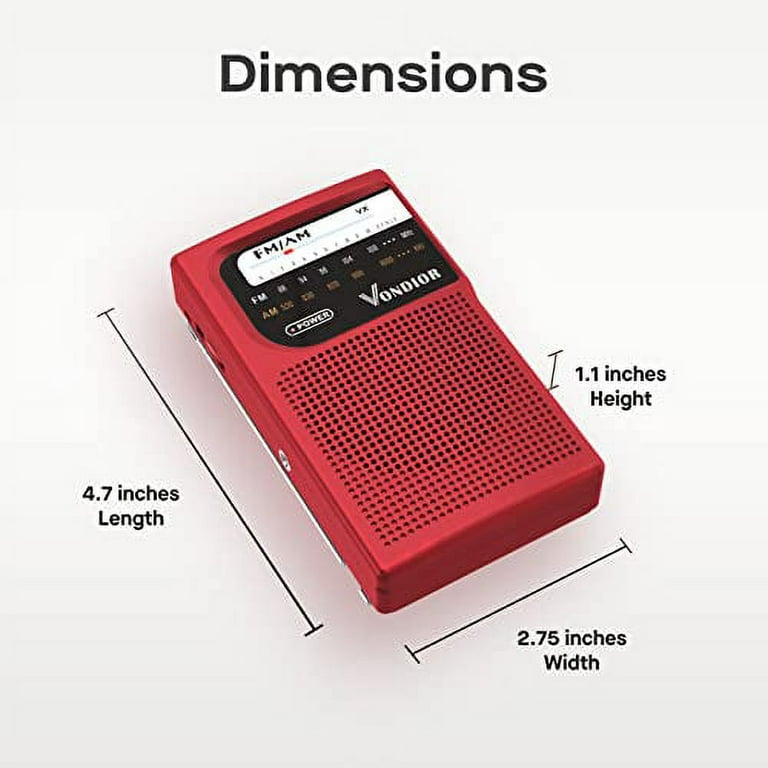 Radio pile AA portable de poche AM FM – World Market Place