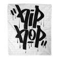 thumbnail image 1 of JSDART Flannel Throw Blanket White Urban Hip Hop Tag Graffiti Label Lettering 10 Soft for Bed Sofa and Couch 58x80 Inches, 1 of 1