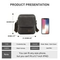 thumbnail image 4 of Mens Crossbody Bag Man Purse Side Bag over the Shoulder Bag for Men Women Small Canvas Messenger Bag for Phone Passport, 4 of 9