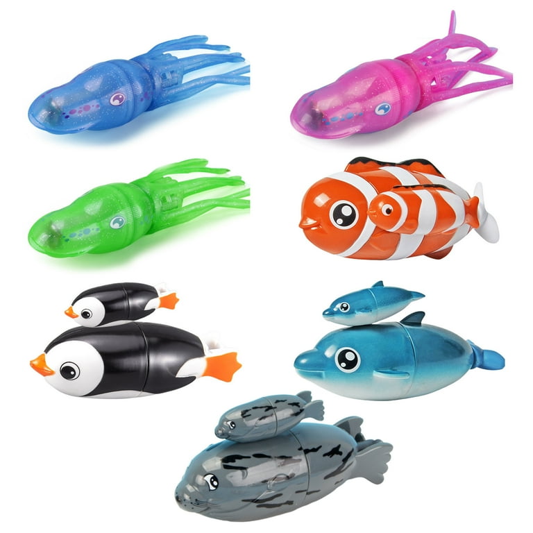 Sofullue Water for Play Bath Toy Floating Fish Boat for Babies Fine Motor Skill Fish Toy Battery Powered Infant Gift Bath Beach T