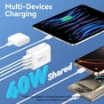 thumbnail image 3 of Bloque de carga USB C Ubearkk, 40 W, 4 puertos, carga rápida, paquete de 2, 3 of 7