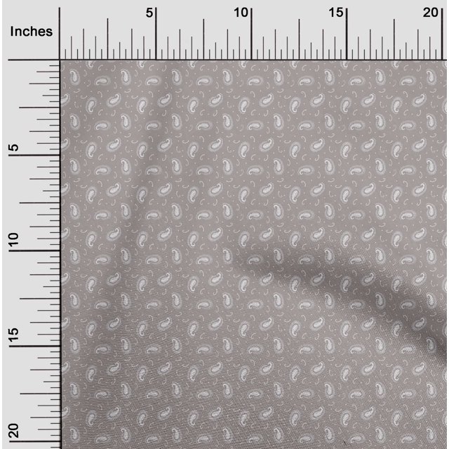 oneOone Silk Tabby Fabric Dot & Paisley Small Print Fabric by The Yard 42 Inch Wide