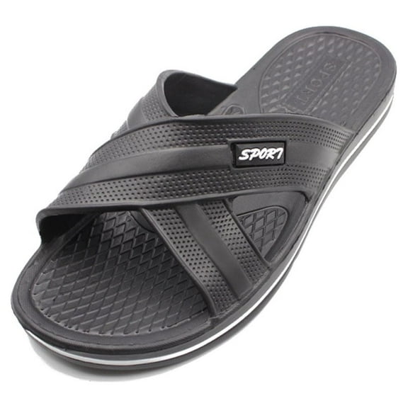 SLM Men's Casual Beach Slides Open Toe Shower Sandals