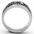 thumbnail image 3 of Luxe Jewelry Designs Men's Stainless Steel Cross Design Ring with Jet Black Epoxy - Size 9 (Pack of, 3 of 4