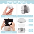 thumbnail image 5 of 30 Pack 1 OZ Tin Cans Screw Top Round Aluminum Cans Screw Lid Containers - Great for Store Spices Candies Tea or Gift Giving (Platinum), 5 of 9