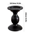 thumbnail image 3 of YgkuHd Metal Candle Holder Retro Iron Cylindrical Candle Holder Table Candle Holder for Halloween Candlelight Dinner Decorative Light Home Decor Ornament Wedding Table Ornament Black,Black-6in, 3 of 6