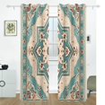 thumbnail image 2 of Bohomia and Rustic Pattern Black Out Curtains 84 Inch Length Curtains for Sliding Glass Doors Bedroom Living Room 2 Pack, 2 of 6