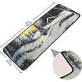 thumbnail image 2 of SKYSONIC 2X6 Feet Winter Snowy Runner Rug with Rubber Backing, Sunset Forest Non Slip Entryway Rug Runner Washable Soft Area Rug Carpet for Hallway Bedroom Kitchen Decor, 2 of 6