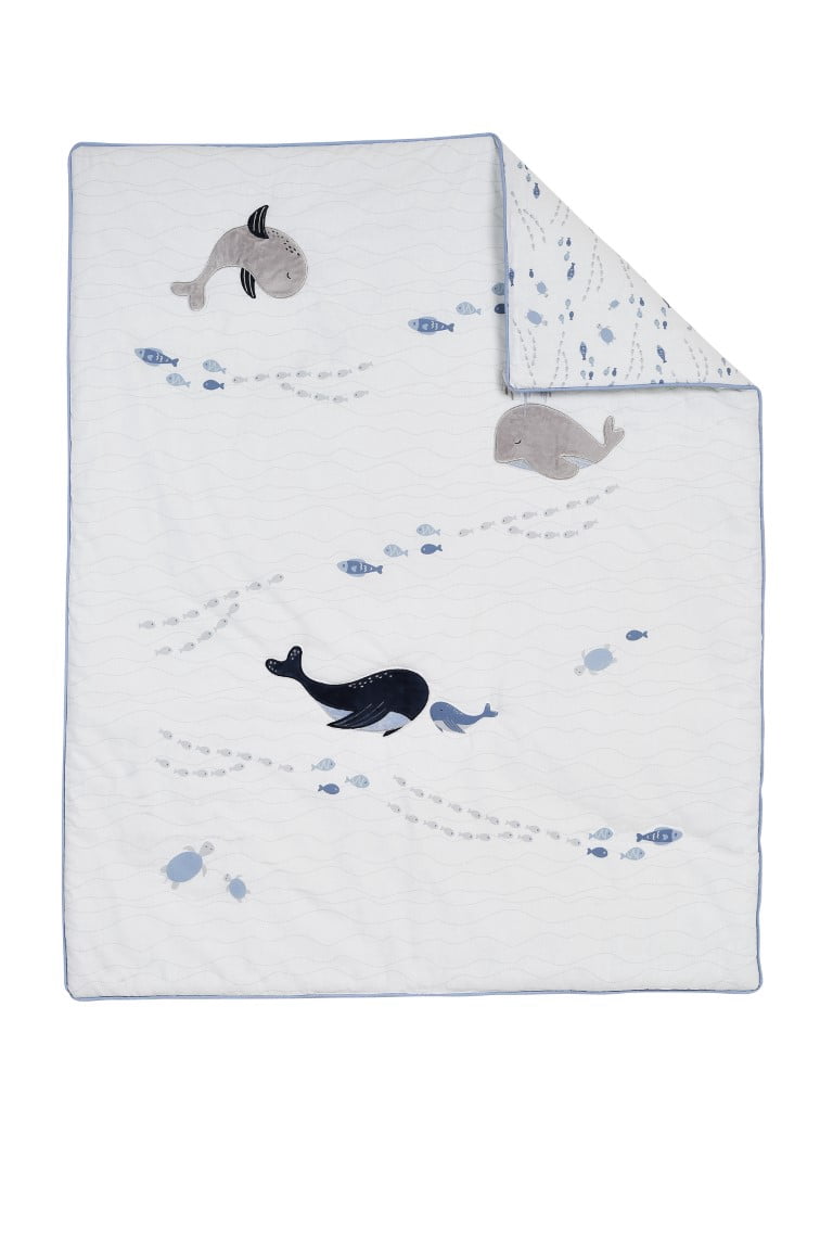 Oxford Baby Whale Of A Time (3 Pc Crib Nursery Bedding Set)