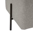 thumbnail image 5 of Sunpan Heston 17.75" Mid-Century Fabric Ottoman in Black/Gray, 5 of 5