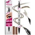 thumbnail image 1 of Bolígrafo para cejas iMethod, curvo, con doble punta, microblading, color marrón oscuro, 1 of 7