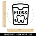 thumbnail image 2 of Dental Floss Tooth Dentist Self-Inking Rubber Stamp Ink Stamper - Black Ink - Mini 1/2 Inch, 2 of 7