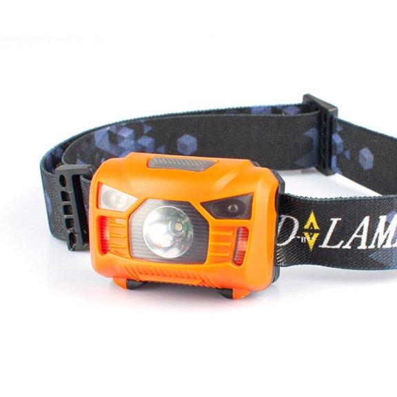 Head Torch Rechargeable Headlamp Built-in 1200mah Battery Working Headlight for Running Jogging Camping Hiking Orange
