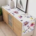 thumbnail image 4 of Purple Spring Floral Table Runner - 120 Inch Long, Kitchen Dining Table Runner Dresser Scarves, Pink Flowers Farmhouse Watercolor Farmhouse Decor for Coffee Tables Wedding Party Banquet, 4 of 8
