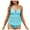Blue, variant on ANINEO Women Swimwear Blue Sexy Halter Neck Strap Large Backless Tankini Swimsuit Comfort Hawaii Summer Tropical Brazilian Beachwear