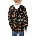 thumbnail image 2 of Chaqlin Books Cartoon Dinosaur Kids Zip Up Hoodie with Pockets Long Sleeve Soft Comfy Casual Outerwear for School Travel Size 13-14, 2 of 7