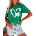 thumbnail image 3 of St. Patrick's Day Shirts for Women Shamrock Heart Graphic Tees St Patty's Lucky T-Shirt Irish Tops, 3 of 7