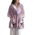 thumbnail image 1 of Transemion Stay Warm In Style With Soft Fleece Button Bed Jacket Soft Fleece Button Bed Jacket With Pockets Polyester Warm And Cozy pink 1Set, 1 of 6