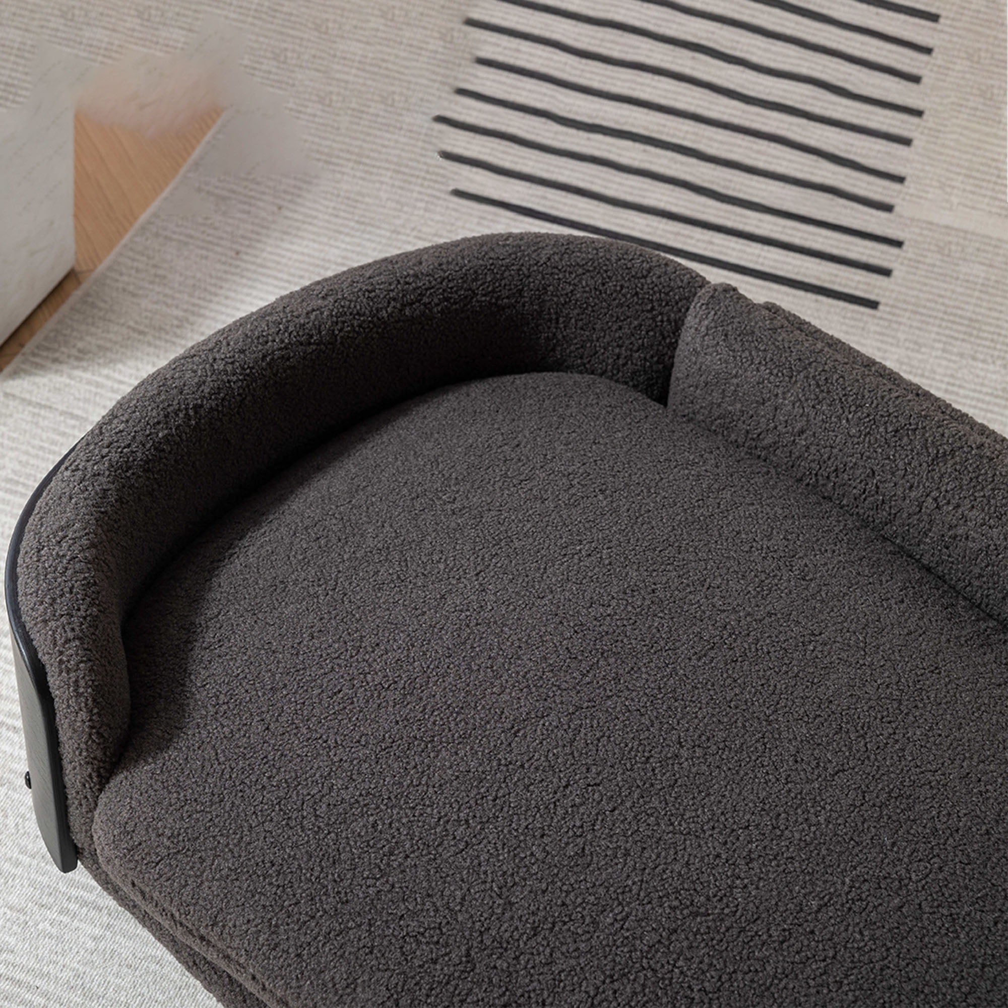 Pefilos 38" Elevated Pet Dog Bed with Solid Wood Legs and Black Bent Wood Back, Cashmere Cushion, Pet Sofa for Indoors Dogs, Dark Gray Pefilos 38" Elevated Pet Dog Bed with Solid Wood Legs and Black Bent Wood Back, Cashmere Cushion, Pet Sofa for Indoors Dogs, Dark Gray