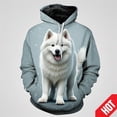 thumbnail image 4 of Sudadera con capucha con estampado 3D de anime samoyedo para hombre y mujer, divertida, informal, de moda urbana, para niños y niñas, 4 of 5
