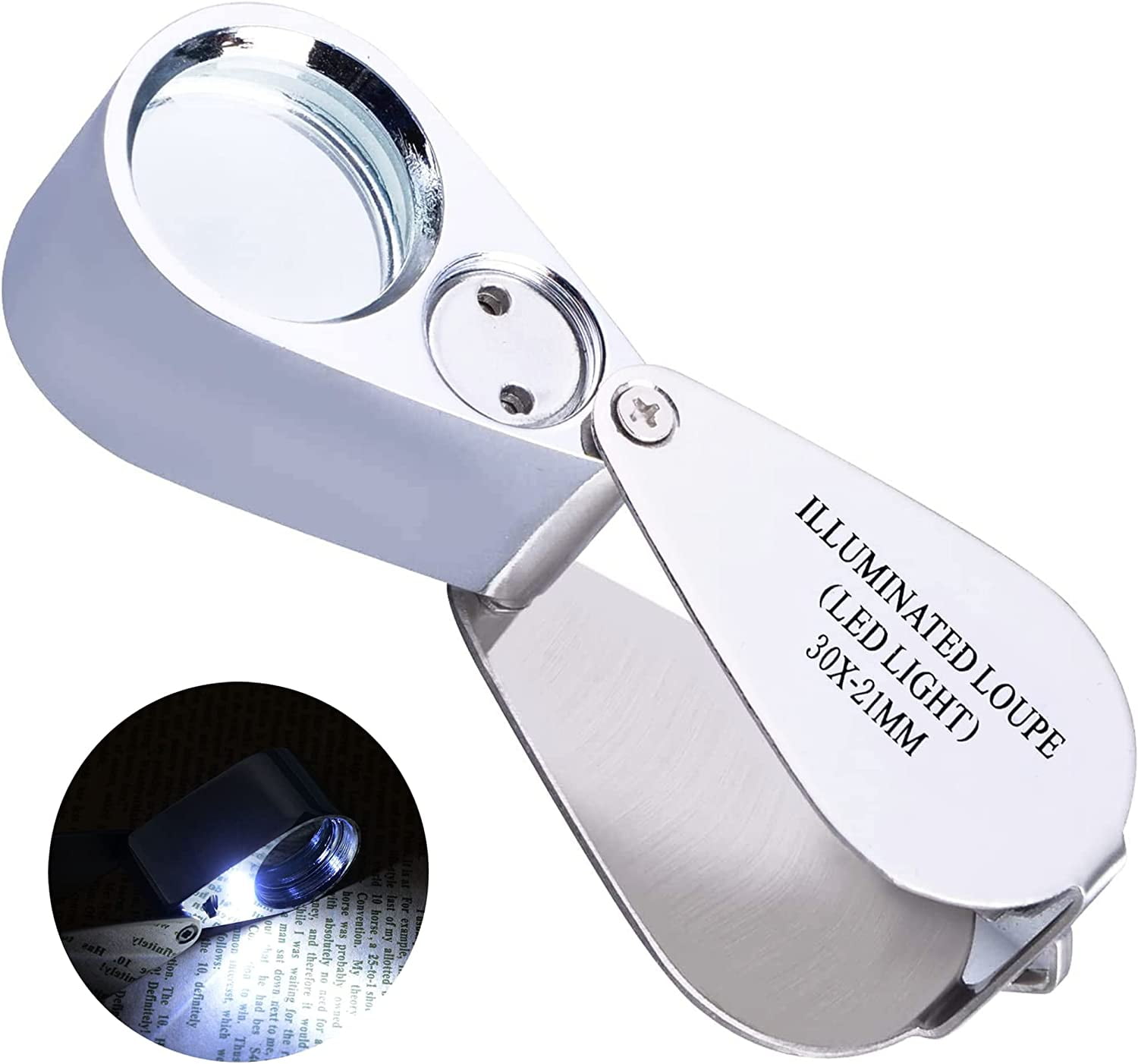 GEM-309 Magnifying Glass 30x Magnification Jewelers Loupe, 6