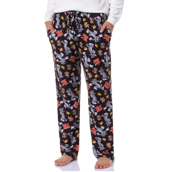 Tom and Jerry Men's Cheese And Mallet Tossed All-Over Print Sleep Lounge Pajama Pants Sleepwear Loungewear