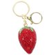 thumbnail image 4 of Llavero de fresa con diamantes de imitación, llavero de fruta brillante, dijes para llaves de coche, dijes para bolsos, bolsos, monederos, accesorios para coche, 4 of 8