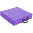 thumbnail image 4 of BalanceFrom 6 Ft. x 2 Ft. x 1.5 In. Three Fold Folding Exercise Mat with Carrying Handles for MMA, Gymnastics and Home Gym, Purple, 4 of 6