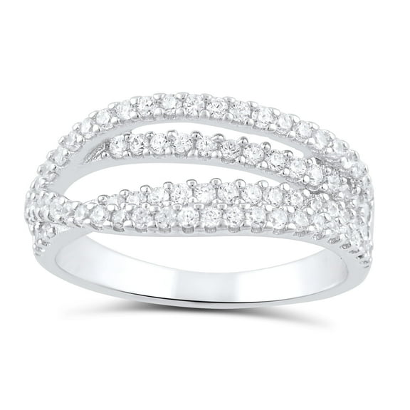 Sterling Silver Cz Lovers Knot Ring for Women and Teens - Size 4