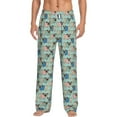 thumbnail image 2 of Picia Colorful Pugs Mens Soft Woven Cotton Elastic Waistband Sleep Pajama Pant Lounge Sleep Pant With Pockets And Drawstring-Medium, 2 of 9