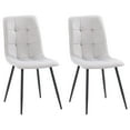 thumbnail image 1 of CorLiving Nash Modern Velvet Upholstered and Tufted Dining Chairs Set of 2 with Iron Legs, 1 of 8