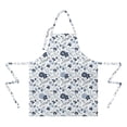 thumbnail image 2 of Pioneer Flower Floral Print Pattern Apron for Women and Men, Cotton Linen Waterproof with Pockets, Adjustable, 33x27 Inch for Kitchen, Gardening, BBQ, Salon, 2 of 6
