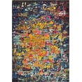 thumbnail image 2 of Unique Loom Jardin Collection Tapis Coloré Abstrait, 7 x 10 Pieds, Bleu Marine, 2 of 5