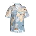 thumbnail image 2 of Bixox Men's Hawaiian Shirts Men's Animals Travel World Map Print Short-Sleeve Shirt-XX-Large, 2 of 8