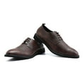 thumbnail image 4 of AZoiNM Men's Dress Shoes Slip Resistant Rubber Sole Business Formal Microfiber Leather, 4 of 13