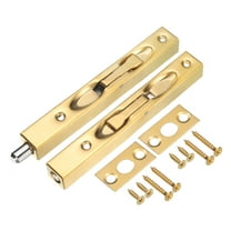 Flush Bolt, 6" Stainless Steel Security Door Guard Latch 2Pack, Gold