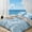 Lake Blue&Gray, variant on 2/3PCS Quilted Set , Soft All Season Quilted Bedding Set with Pillowcases, Lightweight Breathable Bed in a Bag for Bedroom, Hotel, Guest Room