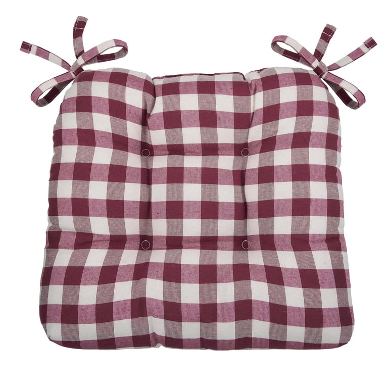Buffalo Check Tufted Polyester Booster Cushion