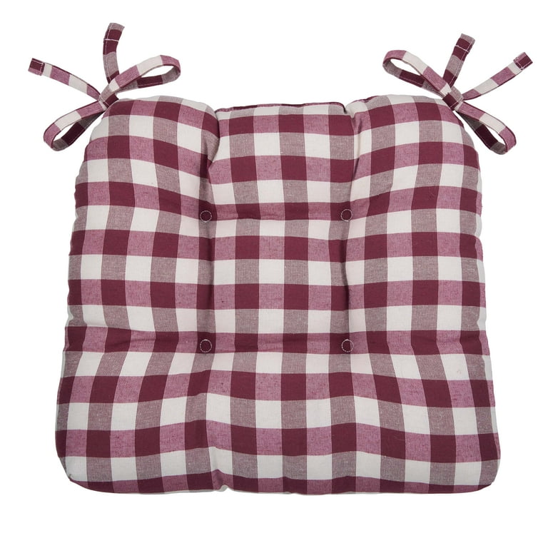Achim Buffalo Polyester Cotton Tufted Chair Seat Cushions