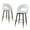 White, variant on Hassch 2-Pack 360° Swivel Barstools, Black PU Leather Upholstered Seat with Curved Back & Sturdy Metal Legs, Perfect for Kitchen Island, Home Bar, Office