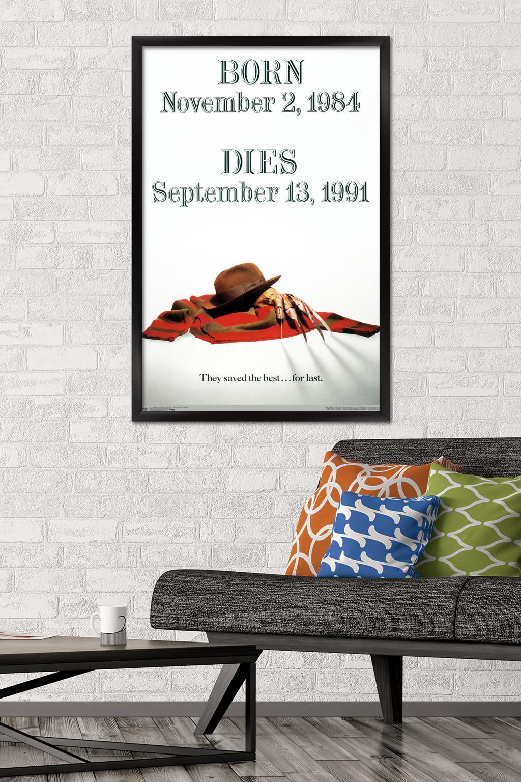 Nightmare On Elm St: Freddy's Dead: - Tombstone Wall Poster, 22.375" x 34", Framed