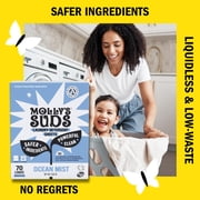 Molly’s Suds Laundry Detergent Sheets | Gentle on Sensitive Skin, Stain-Fighting | Liquidless & Plastic-Free Packaging | 70 Loads (Ocean Mist)