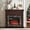 42"w - Cherry, variant on 46" Electric Fireplace with Mantel, Freestanding TV Stand with 23" Fireplace Insert, 1400W Electric Fireplace Heater with Remote Control, Adjustable Flame, Living Room/Apartment (46" W - White)