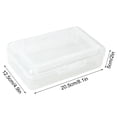 thumbnail image 7 of Double Layer Pencil Box, Large Capacity Plastic Hard Crayon Box, Durable Plastic Clear Marker Organizer with Snap Lid, Stackable Storage Boxes (White, 8''X5''X2''), 7 of 7
