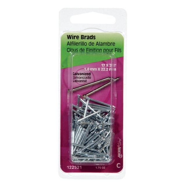 Brad Nails Hillman, 17 galones x 2,2 cm de largo, acero galvanizado, 30 ml, paquete de 6